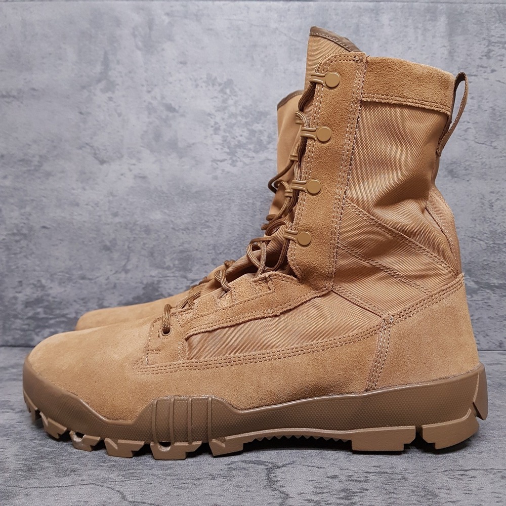 NIKE SFB Jungle 8" Leather Tactical Boots Mens 12.5 Coyote Brown Tan 828654-900